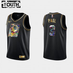 Dres Phoenix Suns Chris Paul 3 Nike 2021-22 Crno Golden Edition 75th Anniversary Diamond Swingman - Dječji